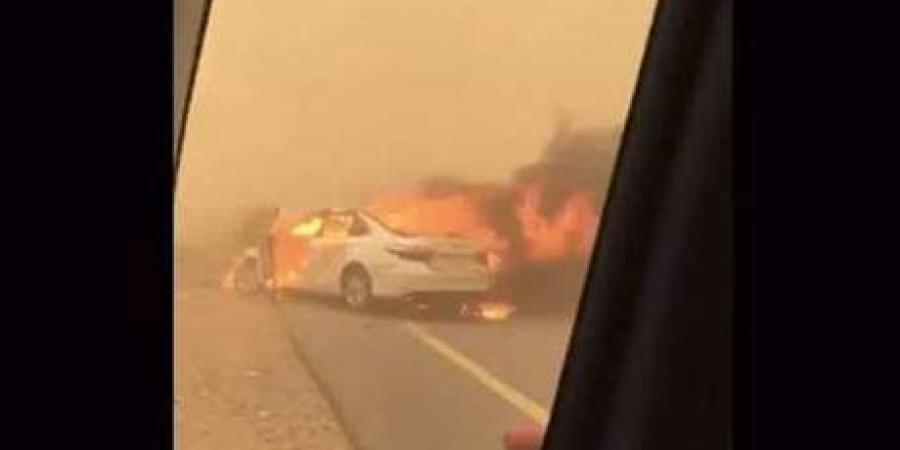 فيديو : حادث عنيف في جازان بسبب الغبار