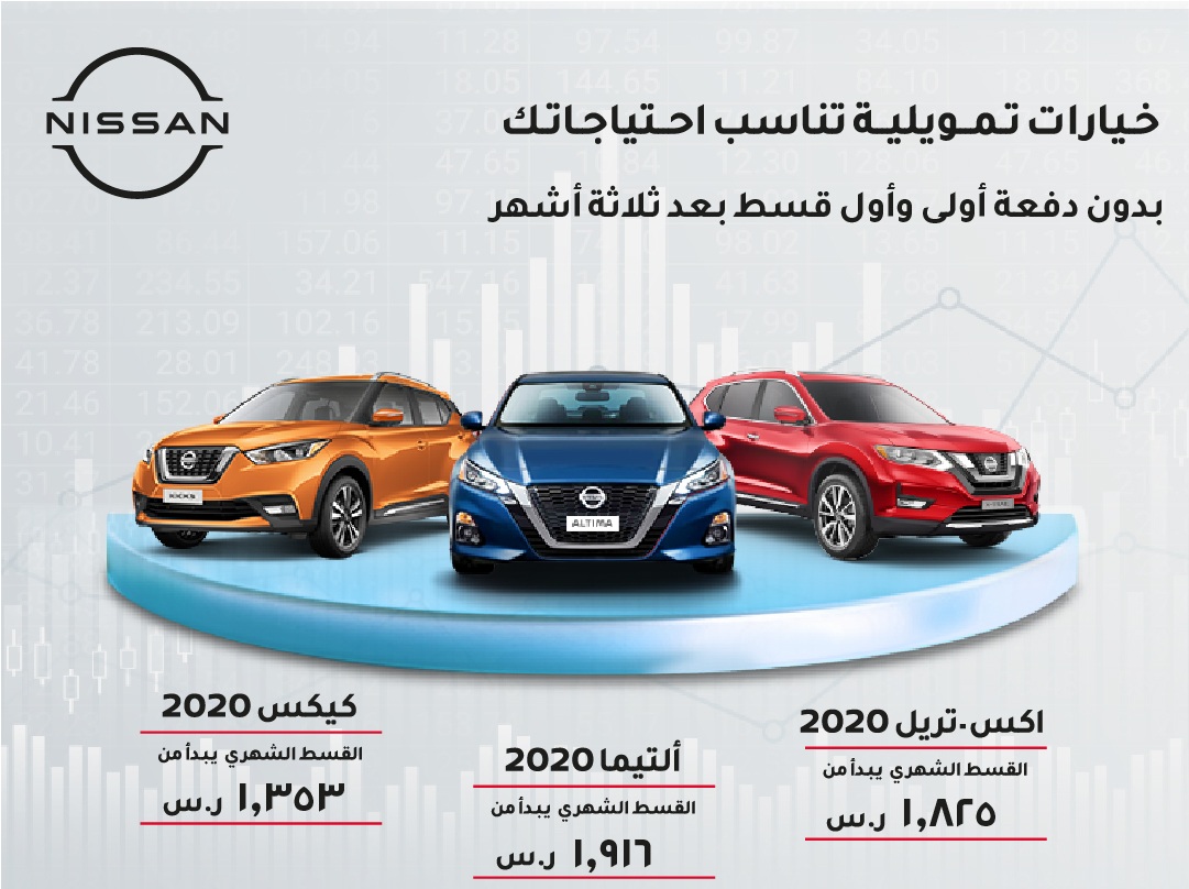 عروض على نيسان اكس تريل وألتيما وكيكس في السعودية