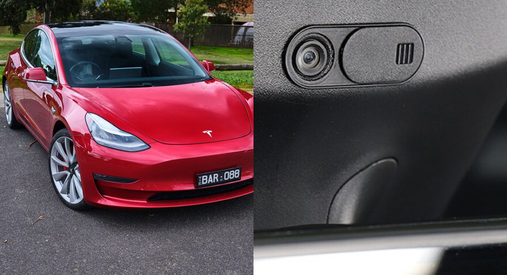 كاميرا داخلية تسلا Model 3 تتبع حركة العين والرأس