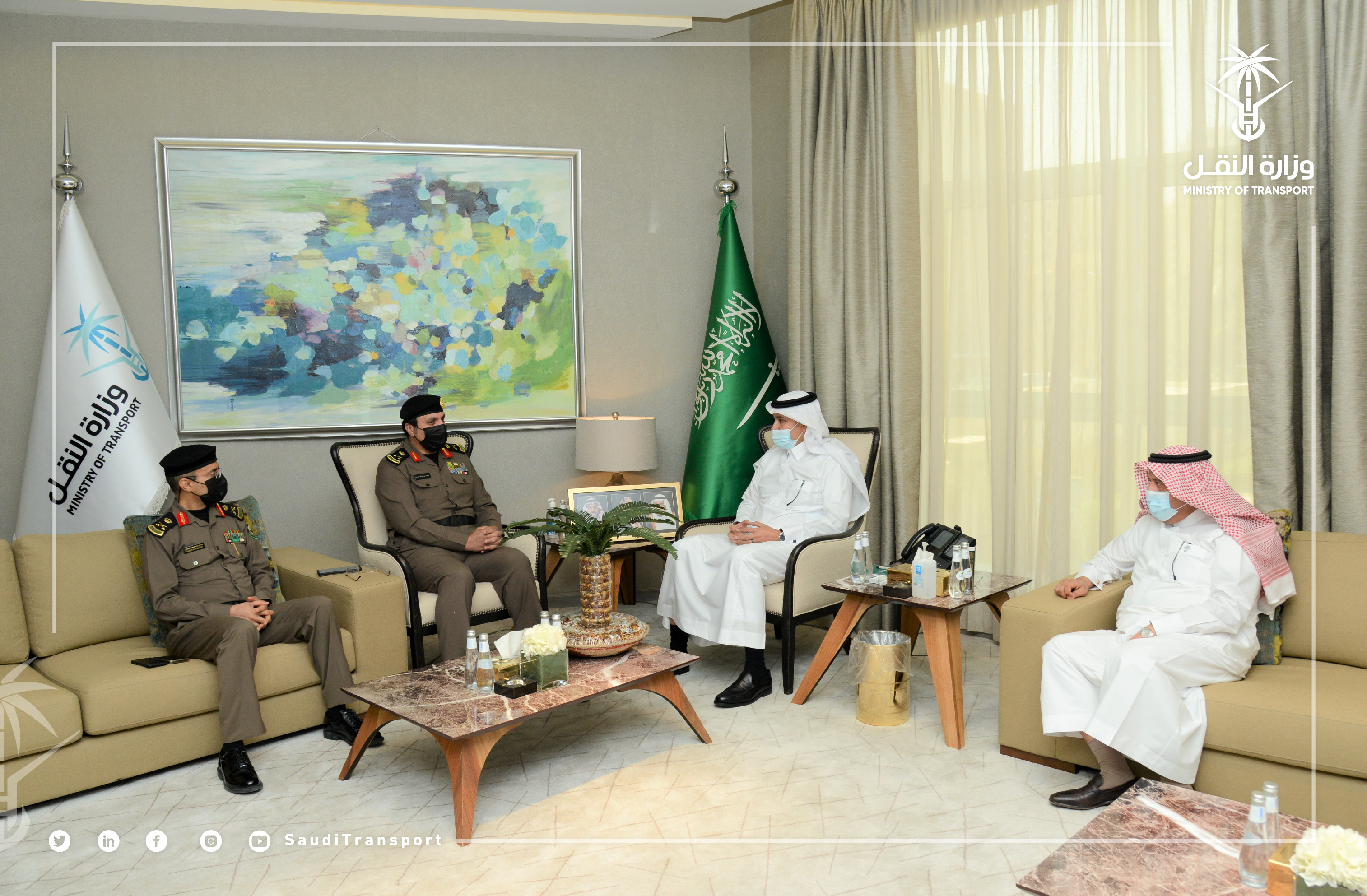 لقاء وزير النقل ومدير المرور الجديد بالسعودية وتصدر المملكة ترابط الطرق عالمياً