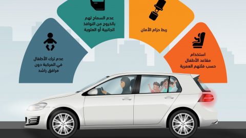 نصائح لحماية الأطفال في السيارات من المرور السعودي