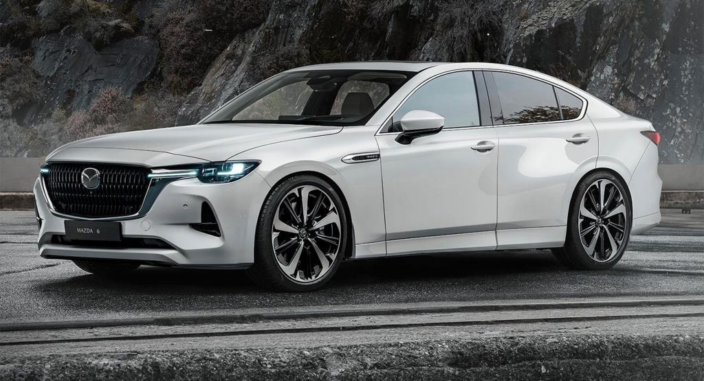 صور تخيلية لمازدا 6 دفع خلفي 2023 بلمسات من CX-60