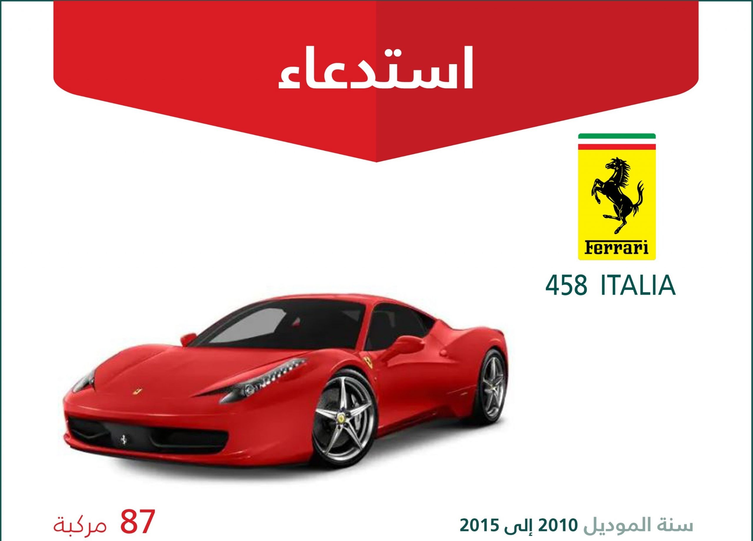 يحدث في السعودية .. استدعاء 239 سيارة فيراري بسبب تسرب سائل الفرامل