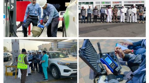 بالصور .. انطلاق الحملة الرقابية على مراكز الخدمة ومحطات الوقود بالسعودية وسحب 700 عينة