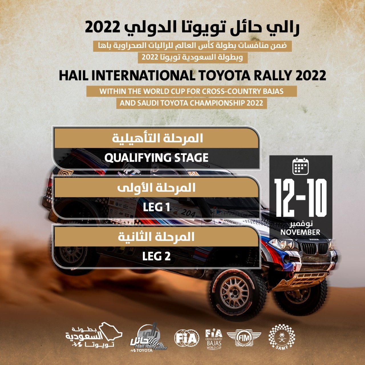 السعودي أحمد بن خنين يشارك في دبليو تي سي آر وانطلاق رالي حائل غداً