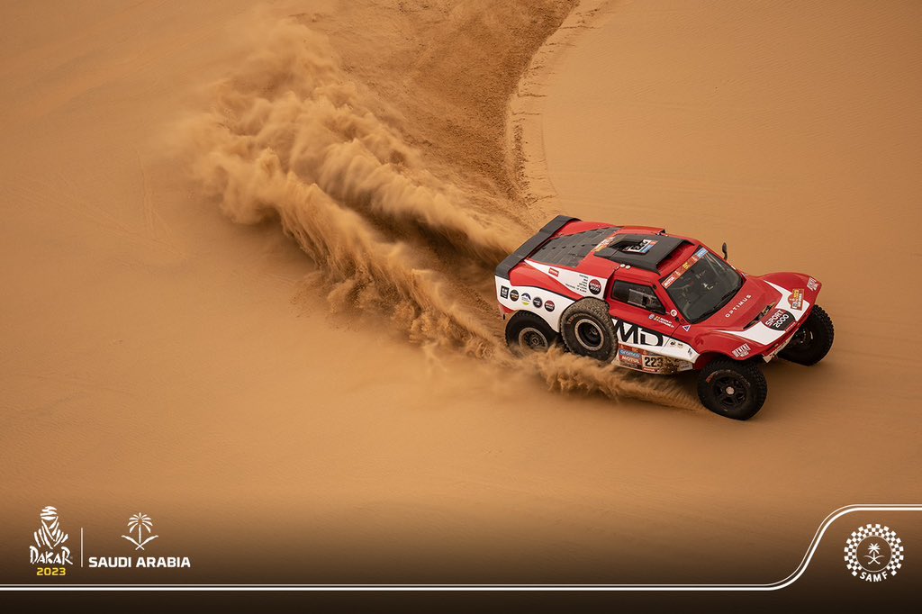 إعلان الترتيب العام لرالي داكار بعد انتهاء مرحلته الثامنة وزيارة رئيس فيا لمخيم المبيت