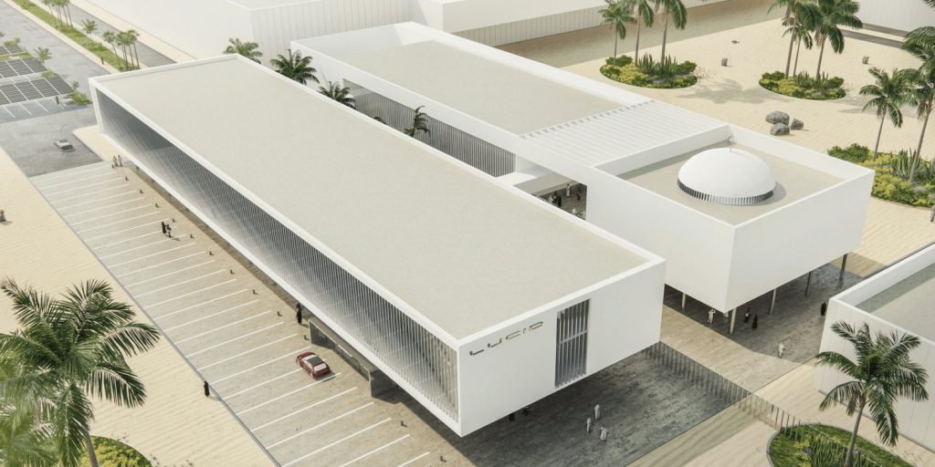 اكتمال تنفيذ الهيكل الخارجي لمصنع لوسيد في السعودية