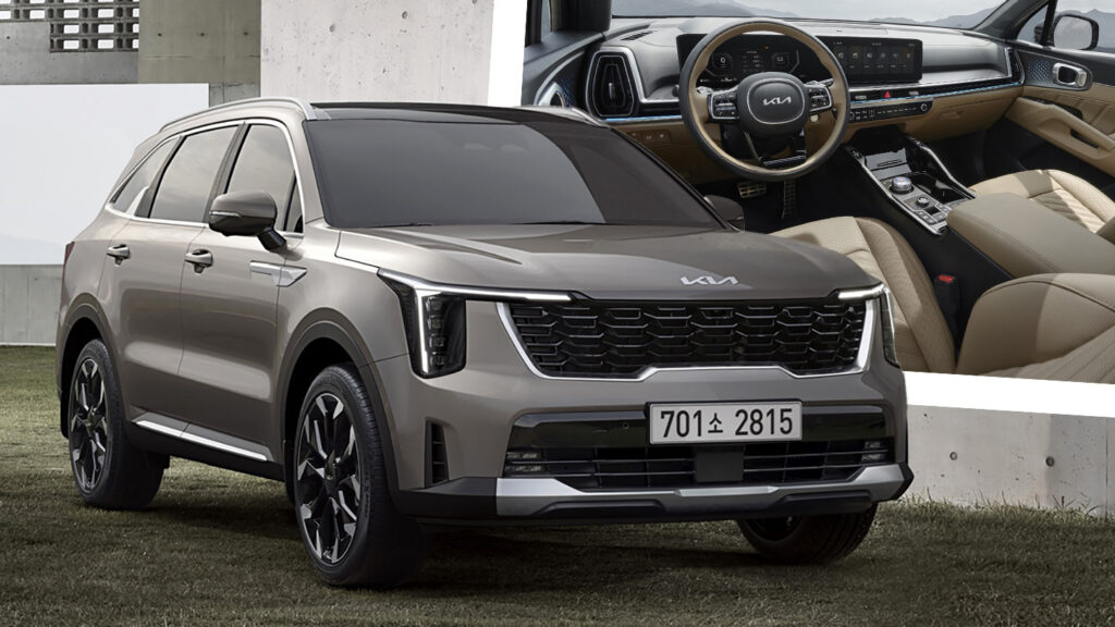 الكشف عن كيا سورينتو 2024 بشكل أكثر أناقة وتصميم داخلي جديد