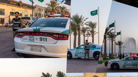مشاركة المرور السعودي في فعاليات عز الوطن بمناسبة اليوم الوطني