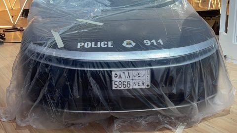 عرض سيارات لوسيد للشرطة السعودية في معرض الدفاع العالمي