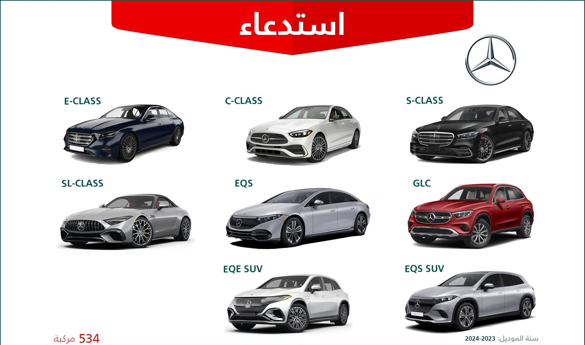 استدعاء 8 موديلات من مرسيدس في السعودية لخلل في علبة الفيوزات