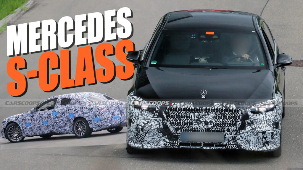 صور تجسسية لمرسيدس S-Class موديل 2026 المرتقبة بشبكة كبيرة