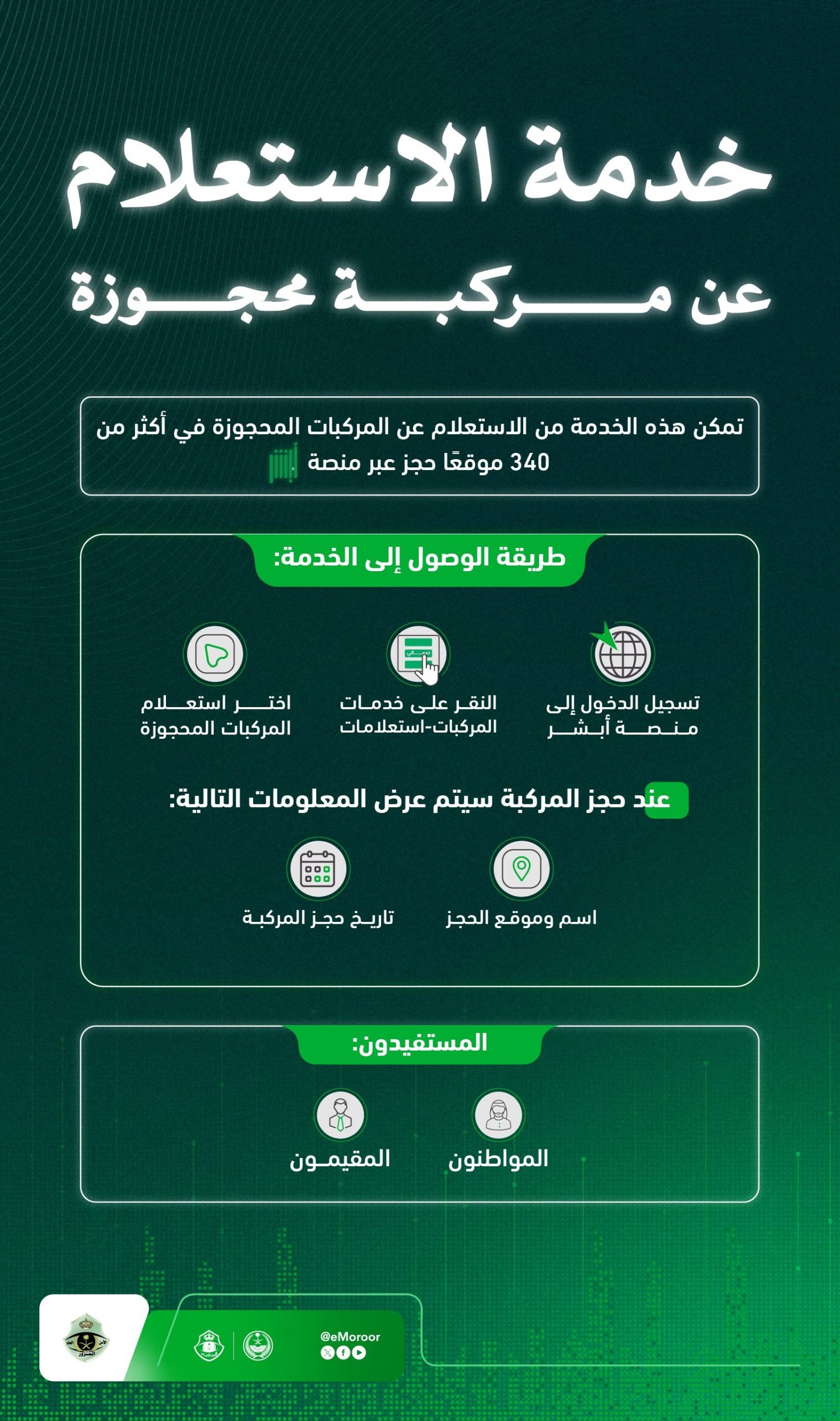 المرور السعودي يحدد خطوات الاستعلام عن مركبة محجوزة