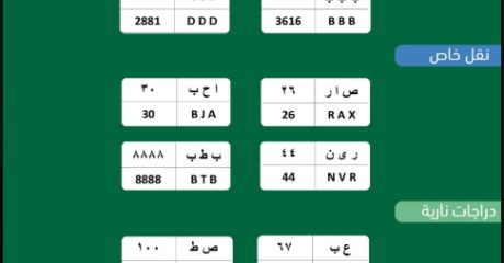تعرفوا علي أهم اللوحات المرورية في مزاد جديد بالسعودية