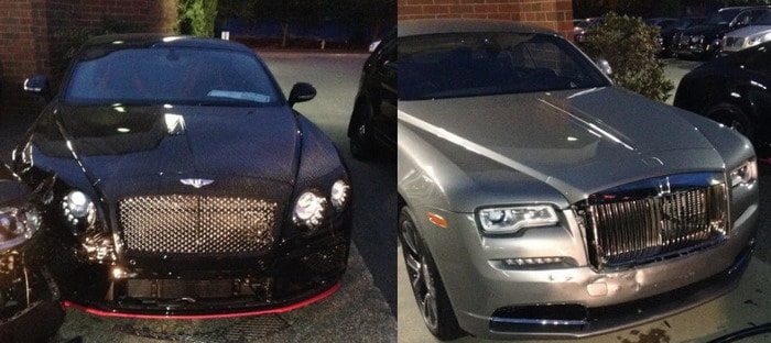 سائق يتسبب في دمار بقيمة 500 ألف دولار بعد اصطدامه بمعرض بنتلي ورولزرويس