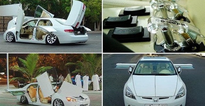 سعودي يجعل كل جزء من سيارته هوندا أكورد يفتح بصورة غريبة ديناميكية