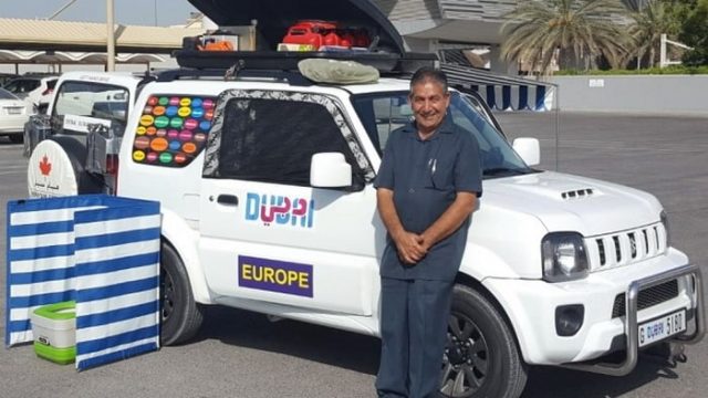 مقيم في دبي يبدأ رحلة أسطورية لموسكو في سيارة سوزوكي جيمني