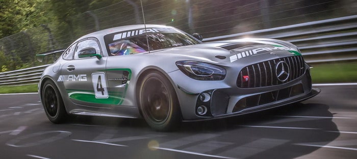 مرسيدس  AMG GT4 تظهر على حلبات السباق قبل ظهورها الرسمي