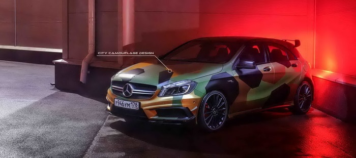 A45 AMG تحصل علي حلة الجيش الروسي المموهة من DC Tuning