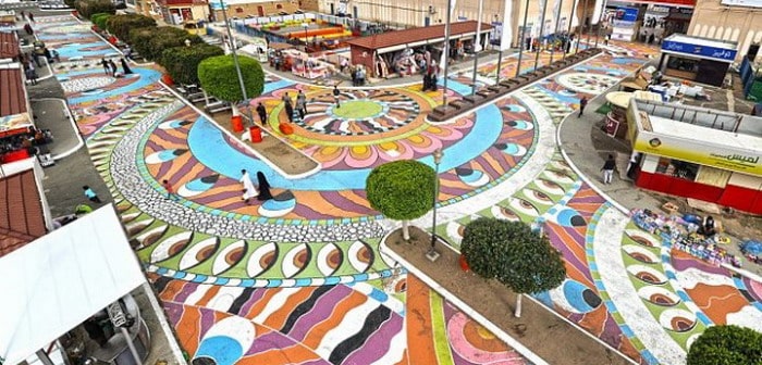 لوحة عملاقة بمساحة 4000 متر تزين شوارع أبها