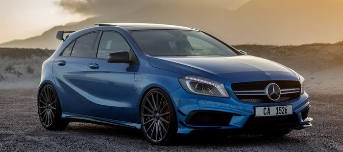 مرسيدس A45 AMG الهاتشباك تزداد سخونة بعجلات فوسن وسحر الأزرق