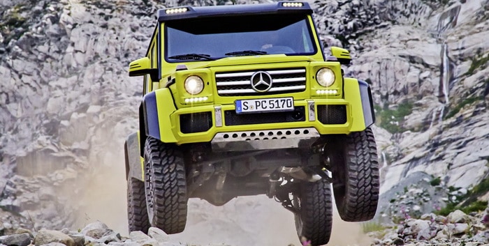 مرسيدس G500 4×4² بمحرك V8 سعة 4 لتر تظهر بالصوت والصورة