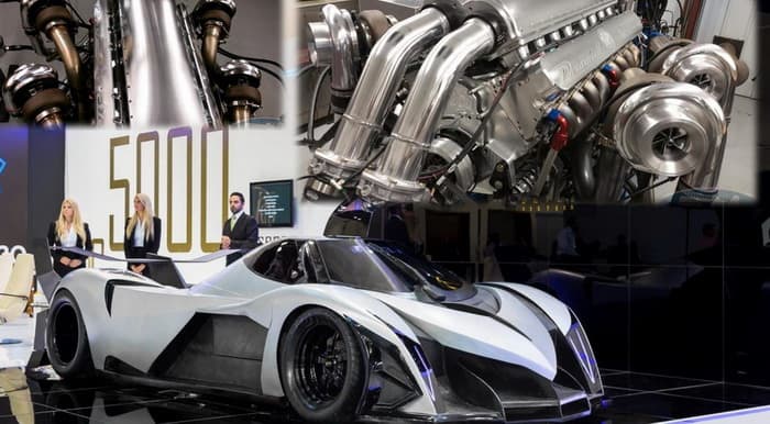 سيارة Devel Sixteen الفائقة العجيبة تبلغ قوة 4500 حصان في دبي علي الداينو