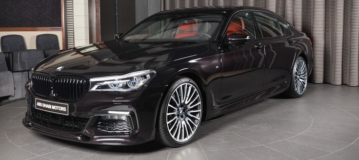 Bmw 730li بلون أسود ميتاليك روبي تتباهي بجمالها في أبوظبي السيارات الموقع العربي الأول للسيارات