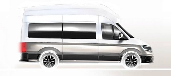 فولكس فاجن كرافتر كامبر فان تنطلق في الصيف بحمام وسرير كامل