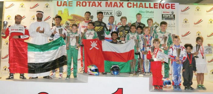 بطولة الإمارات روتاكس ماكس للكارتينج تتوج أبطال عمان بجولتها الثانية