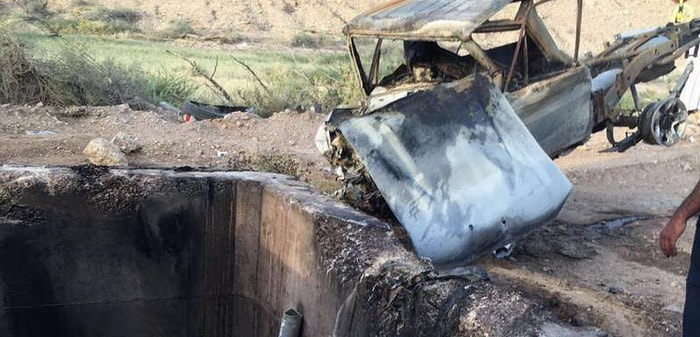 مقتل سائق بعد سقوط سيارته داخل خزان وتفحهما في منطقة الرياض