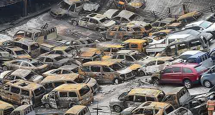 فيديو: احتراق 500 سيارة بقيمة 3 مليون دولار في موقف سيارات بكوريا الجنوبية