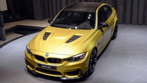 BMW M3 باللون الأصفر أوستن وباقة AC Schnitzer  و  M-Performance تقدم في أبوظبي