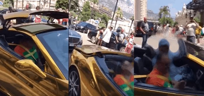 فيديو : أمير سعودي يثير الجدل بسيارته الذهبية في فرنسا